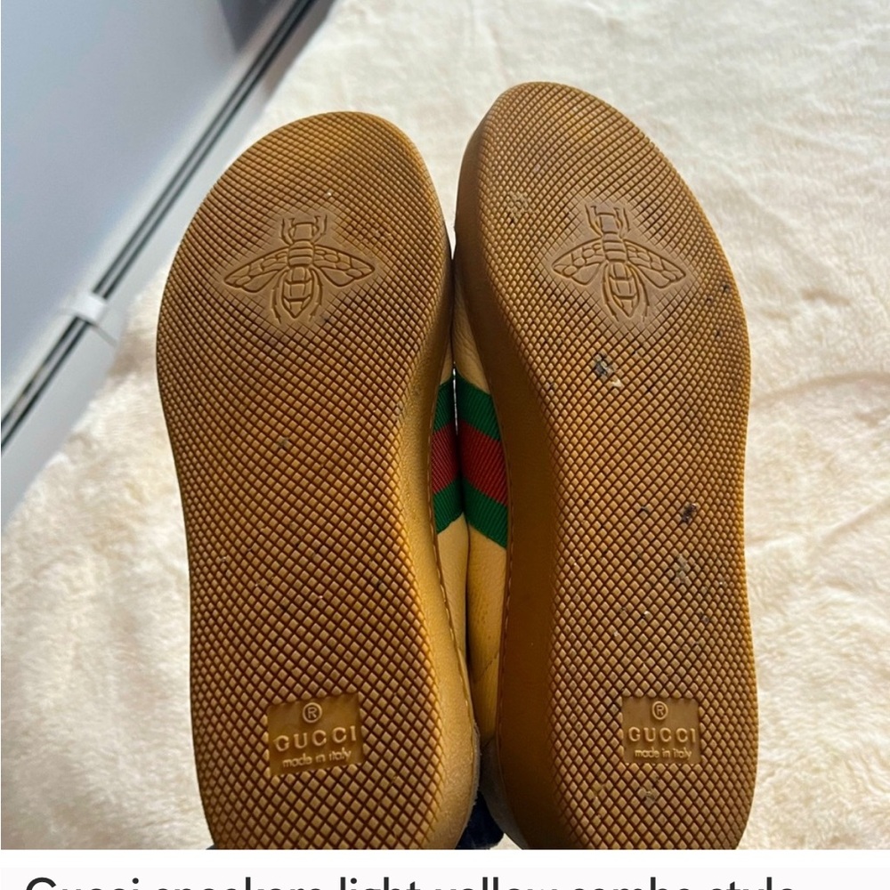Gucci Cream and Green Sneakers - Picture 4 of 4